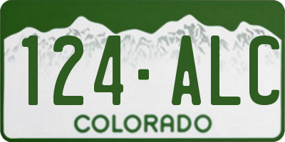 CO license plate 124ALC