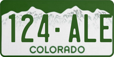 CO license plate 124ALE