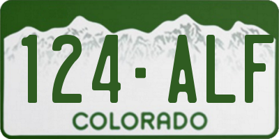 CO license plate 124ALF