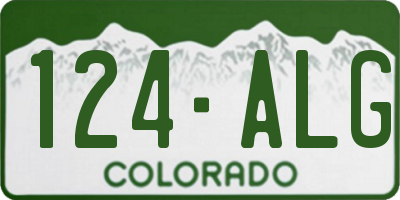 CO license plate 124ALG