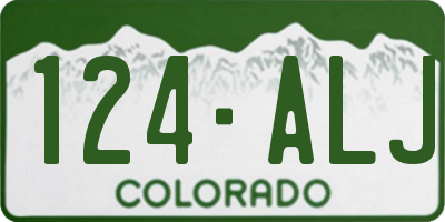 CO license plate 124ALJ