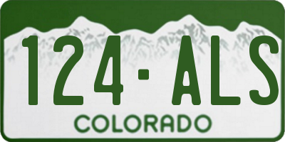 CO license plate 124ALS