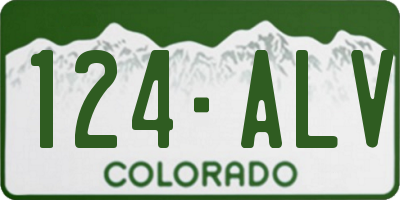 CO license plate 124ALV