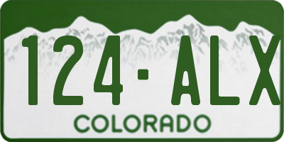 CO license plate 124ALX
