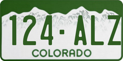 CO license plate 124ALZ