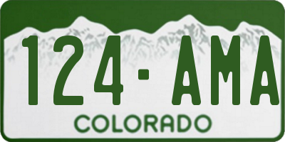CO license plate 124AMA