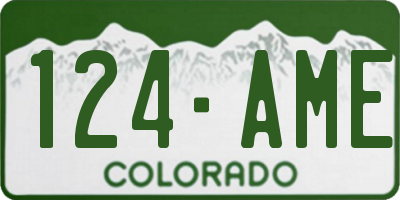 CO license plate 124AME