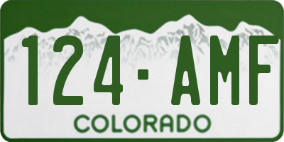 CO license plate 124AMF