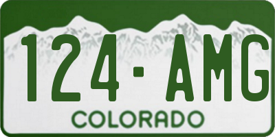 CO license plate 124AMG