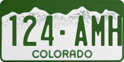CO license plate 124AMH