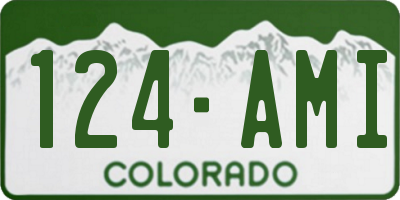 CO license plate 124AMI