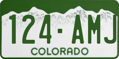 CO license plate 124AMJ