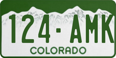 CO license plate 124AMK
