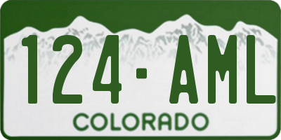 CO license plate 124AML