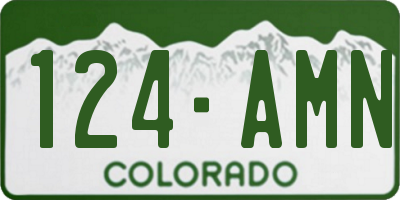 CO license plate 124AMN