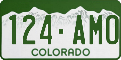CO license plate 124AMO
