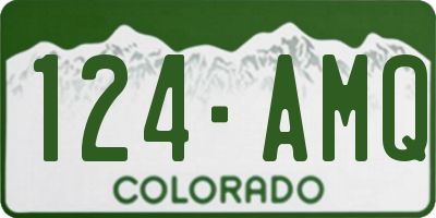 CO license plate 124AMQ