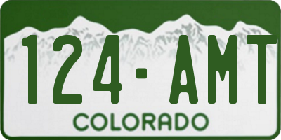 CO license plate 124AMT
