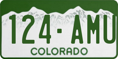 CO license plate 124AMU