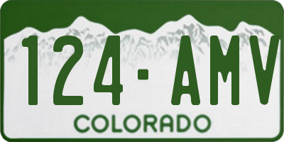 CO license plate 124AMV
