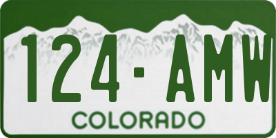 CO license plate 124AMW