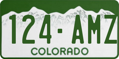CO license plate 124AMZ