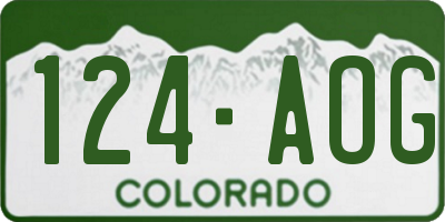CO license plate 124AOG