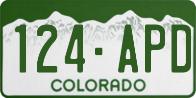 CO license plate 124APD