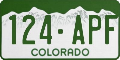 CO license plate 124APF