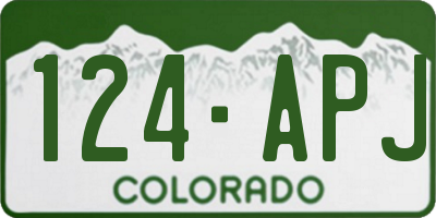 CO license plate 124APJ
