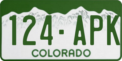 CO license plate 124APK