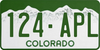 CO license plate 124APL