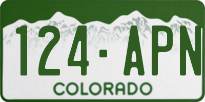 CO license plate 124APN