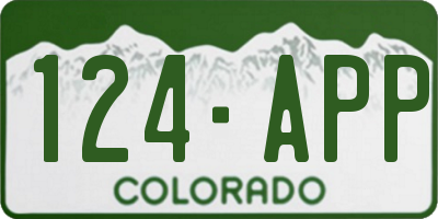 CO license plate 124APP