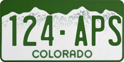 CO license plate 124APS