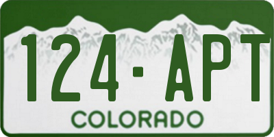 CO license plate 124APT