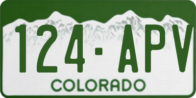 CO license plate 124APV