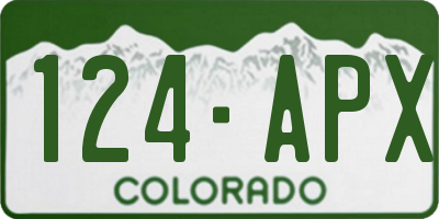 CO license plate 124APX