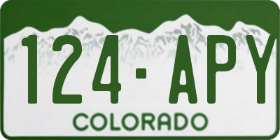 CO license plate 124APY