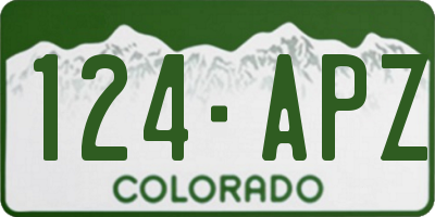 CO license plate 124APZ