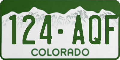 CO license plate 124AQF