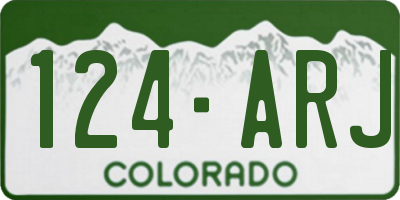 CO license plate 124ARJ