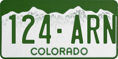 CO license plate 124ARN