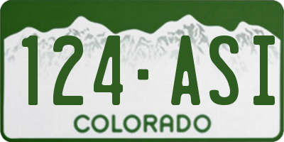 CO license plate 124ASI