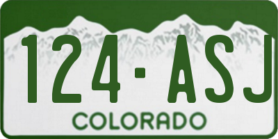 CO license plate 124ASJ