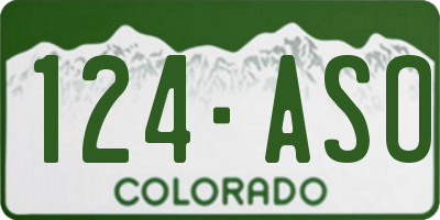 CO license plate 124ASO