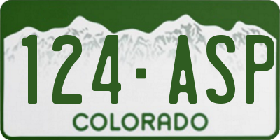 CO license plate 124ASP