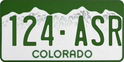 CO license plate 124ASR