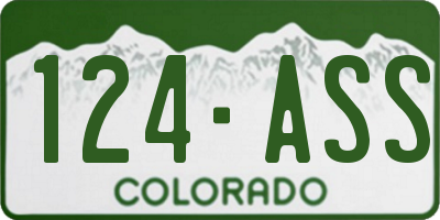 CO license plate 124ASS