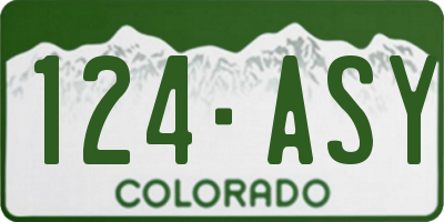CO license plate 124ASY
